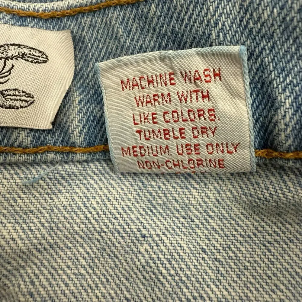 Aeropostale Jeans Womens 10 90's Baggy Light Wash Blue Denim Custom Graphic - Picture 15 of 16